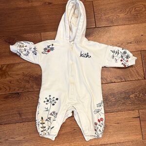 Kith Kids Cream Floral Footie